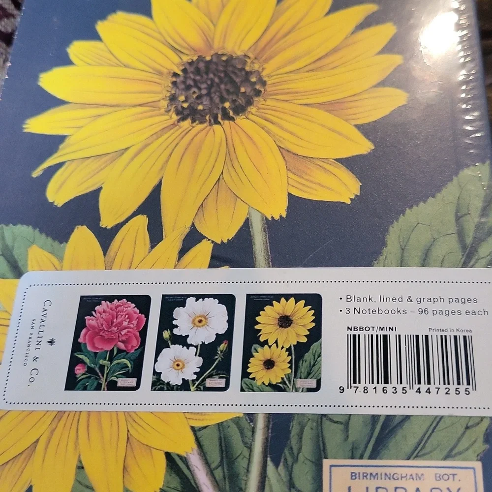 Three mini  duo notebooks wrapped floral motif free pen fits any bag pretty